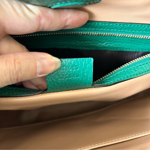 NWT Authentic Gucci Special Edition Straw Woven GG Ophidia Tote Bag NaturalGreen - Picture 11 of 14